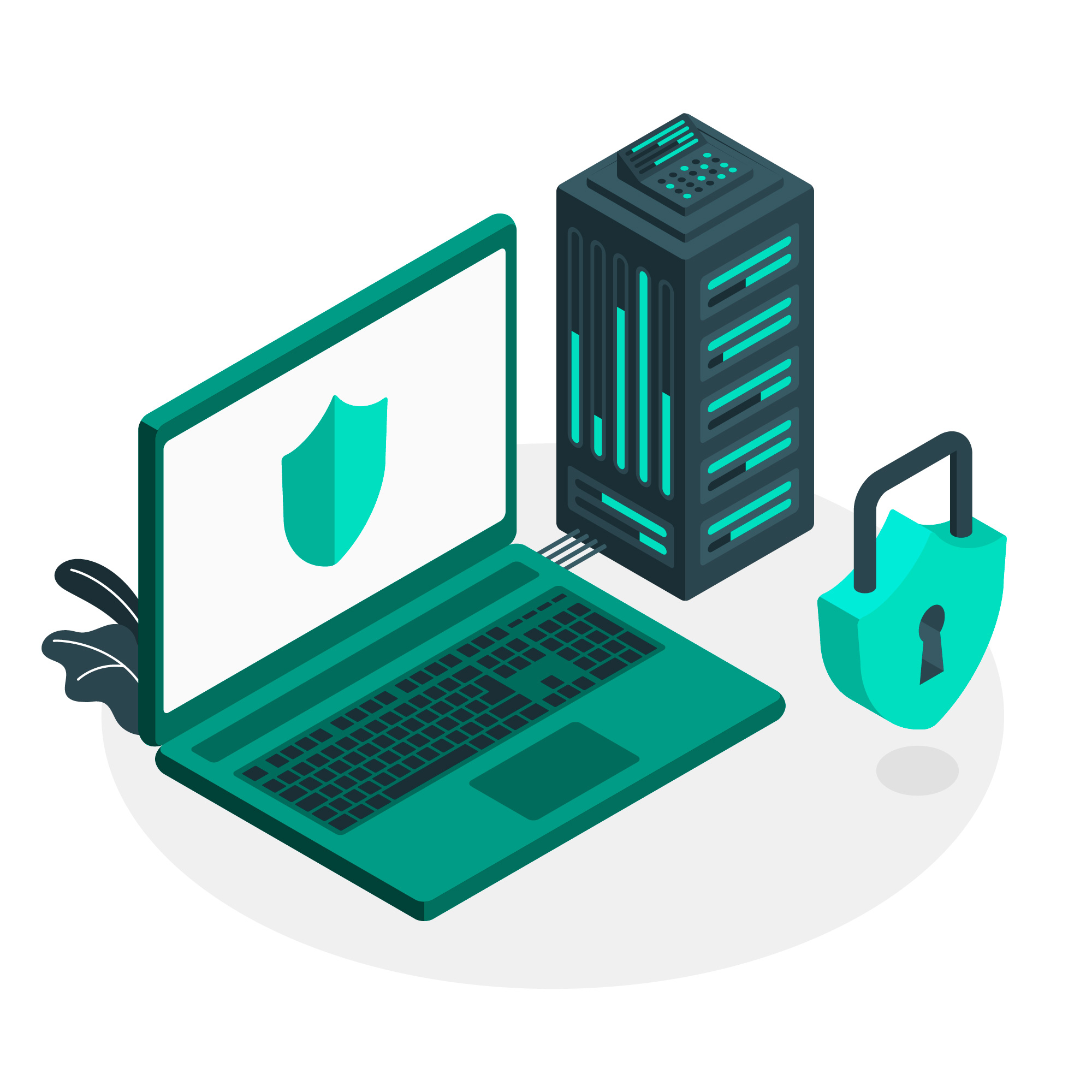 Cybersecurity pictorial illustration