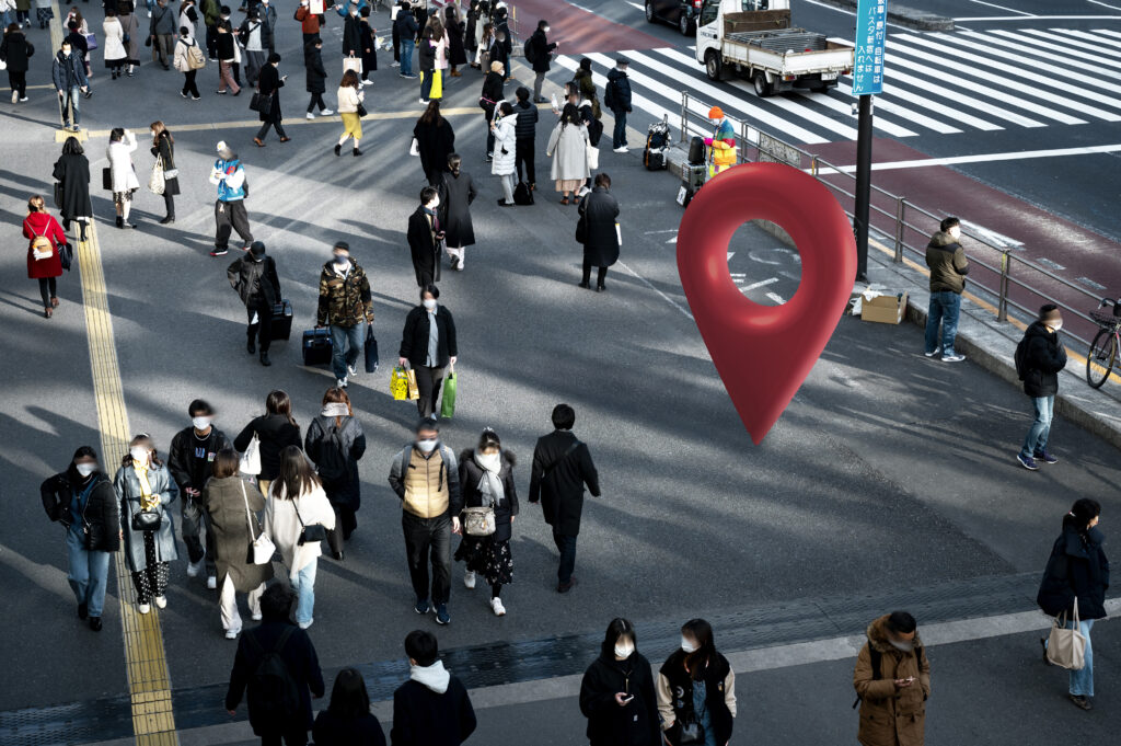 location displayed