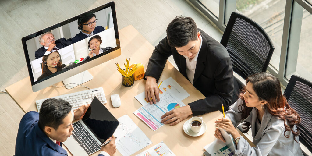 A remote Meeting in progress