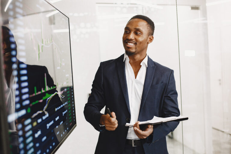 Investors checking company's data